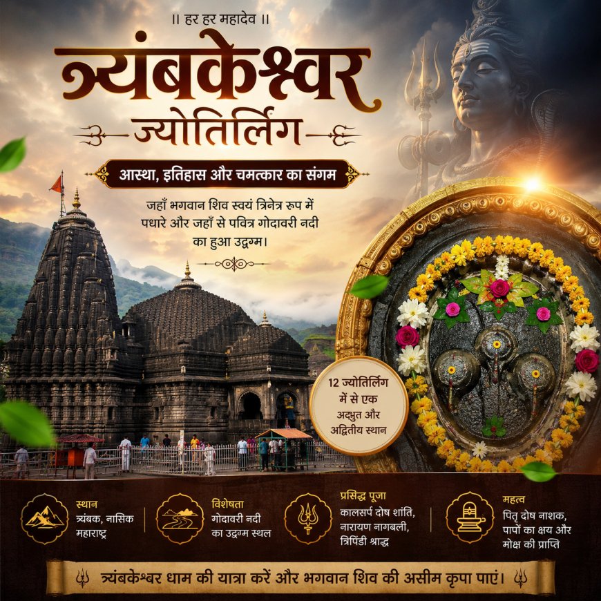 त्र्यंबकेश्वर ज्योतिर्लिंग – भगवान शिव का त्रिनेत्र स्वरूप