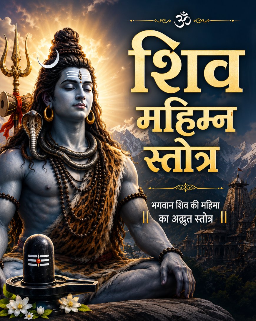 शिव महिम्न स्तोत्र (Shiv Mahimna Stotram) – सम्पूर्ण पाठ, अर्थ, लाभ एवं महत्व