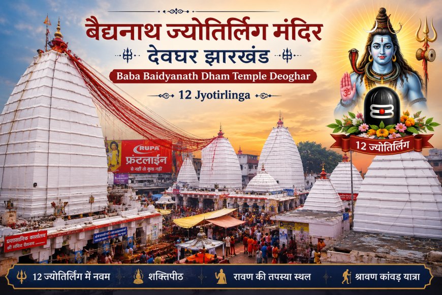 बैद्यनाथ ज्योतिर्लिंग (वैद्यनाथ धाम, देवघर) – शिव के दिव्य चिकित्सक स्वरूप की सम्पूर्ण कथा