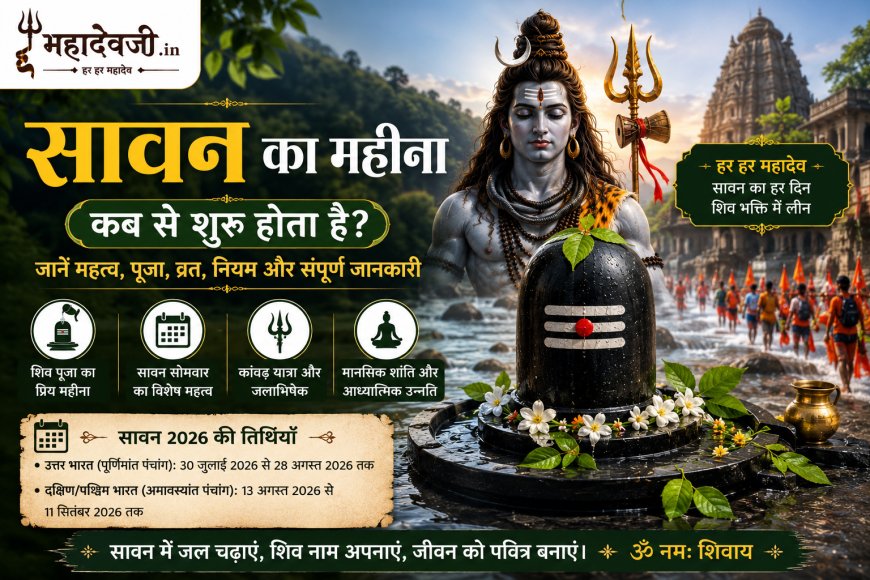 सावन का महीना कब से शुरू होता है? महत्व, पूजा, व्रत और पूरी जानकारी