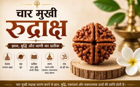 चार मुखी रुद्राक्ष: लाभ, पहनने के नियम, पहचान, मंत्र, कीमत और सम्पूर्ण जानकारी