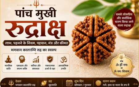पांच मुखी रुद्राक्ष: लाभ, पहनने के नियम, पहचान, मंत्र, कीमत और सम्पूर्ण जानकारी