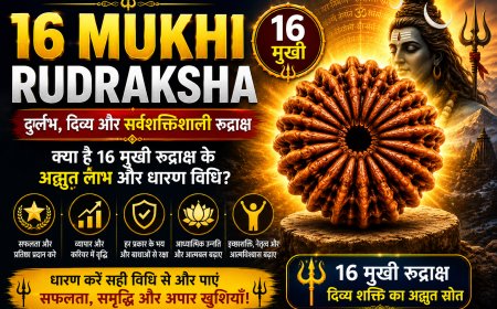 16 मुखी रुद्राक्ष के लाभ, महत्व और धारण विधि | Mahadevji.in