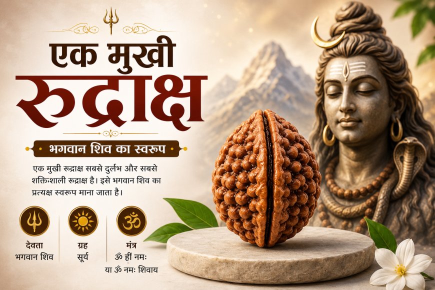 एक मुखी रुद्राक्ष: लाभ, पहचान, धारण विधि, मंत्र, नियम और सम्पूर्ण जानकारी