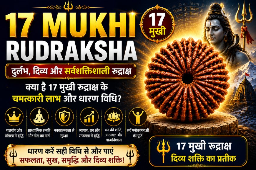 17 मुखी रुद्राक्ष के लाभ, महत्व और धारण विधि | Mahadevji.in