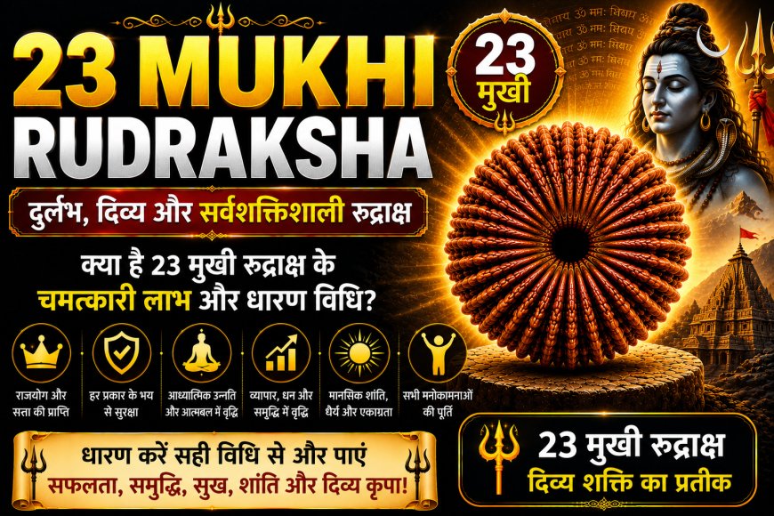23 मुखी रुद्राक्ष के लाभ, महत्व और धारण विधि | Mahadevji.in