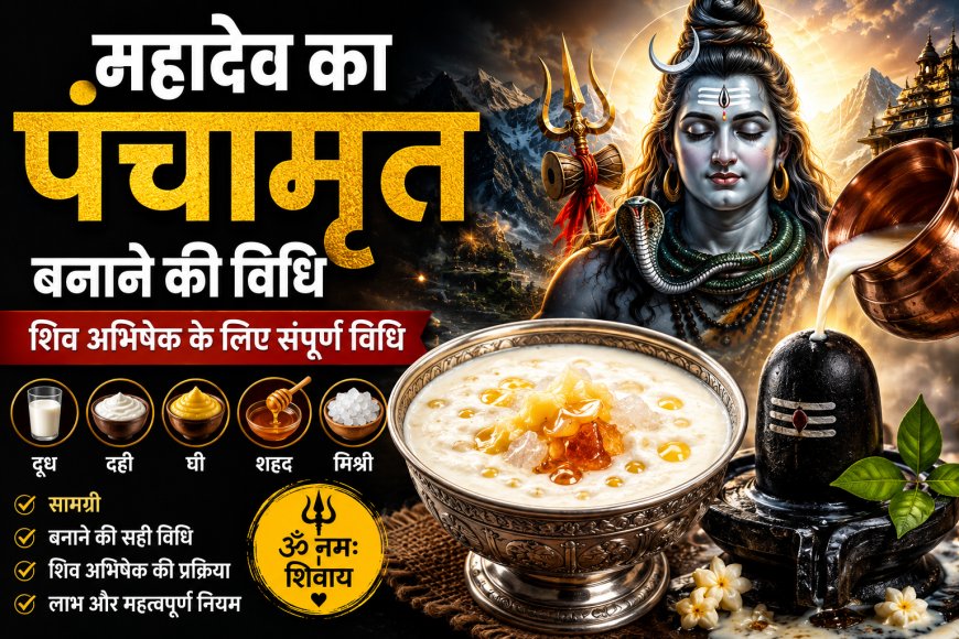 महादेव का पंचामृत कैसे बनाएं? शिव अभिषेक के लिए संपूर्ण विधि, सामग्री, लाभ और नियम