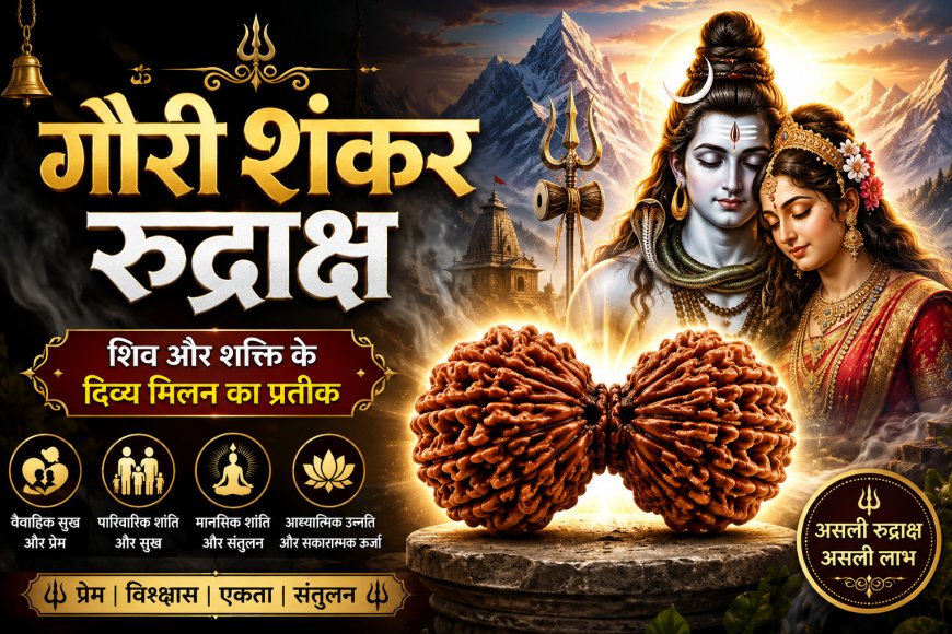 गौरी शंकर रुद्राक्ष के लाभ, महत्व और धारण विधि | Mahadevji.in