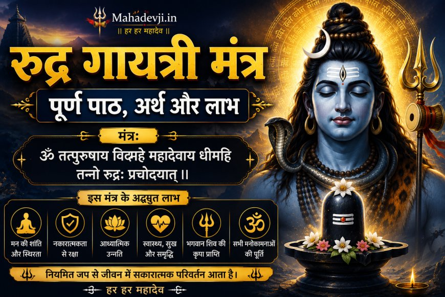 रुद्र गायत्री मंत्र: पूर्ण पाठ, अर्थ और लाभ | Mahadevji.in