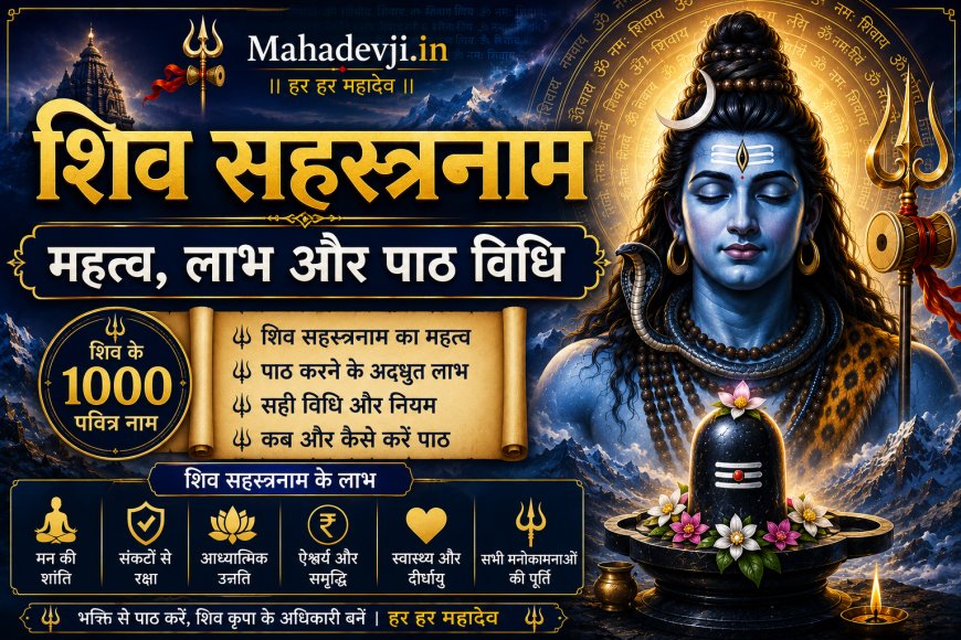 शिव सहस्रनाम: महत्व, लाभ और पाठ विधि | Mahadevji.in
