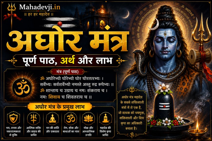 अघोर मंत्र: पूर्ण पाठ, अर्थ और लाभ | Mahadevji.in